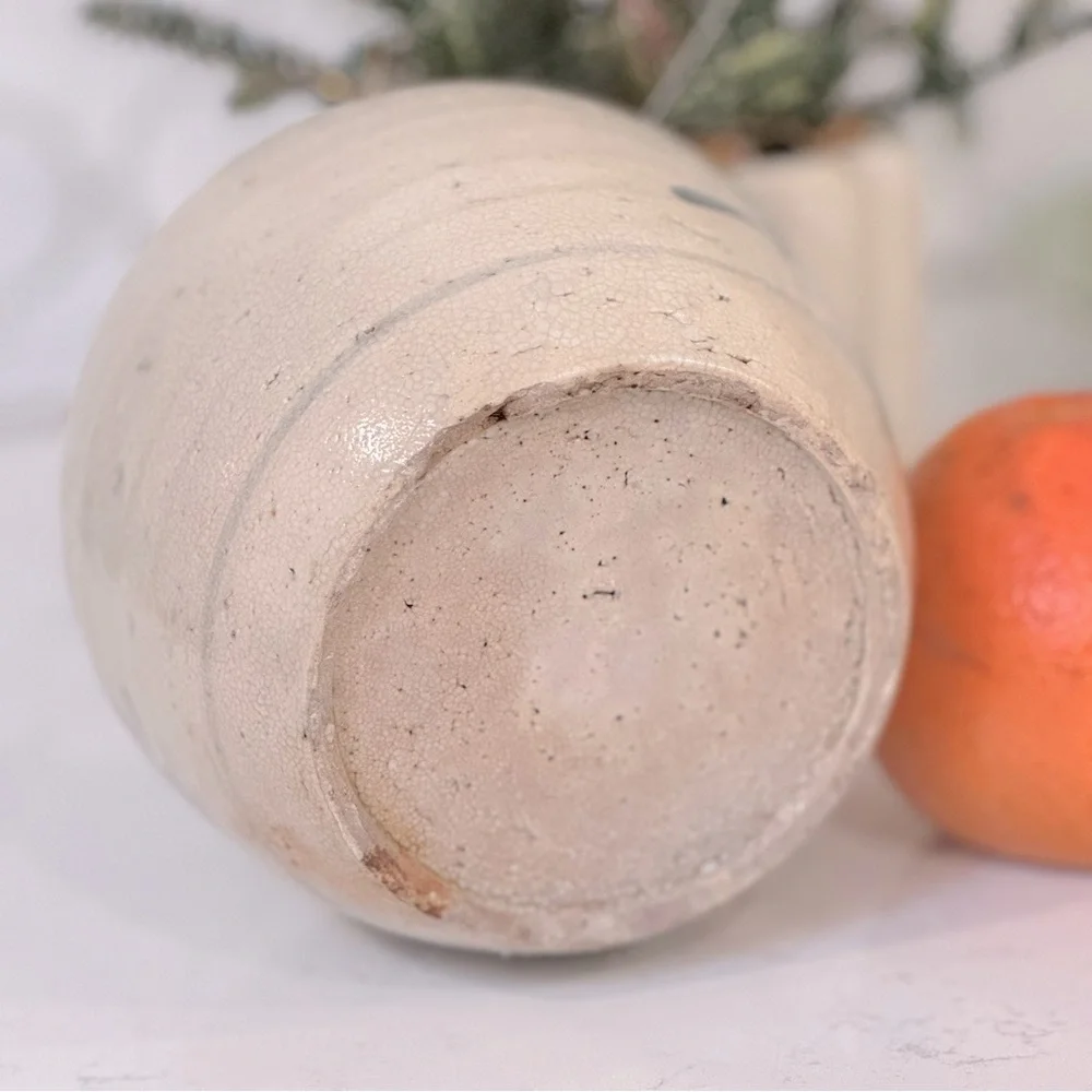 Antique Chinese Stoneware 6” Chinoiserie Ginger Jar